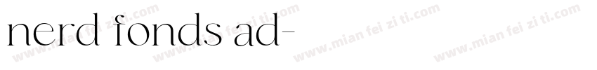 nerd fonds ad字体转换